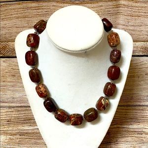 Brown stone Barse necklace